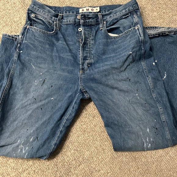 AMO Sonia high rise cuffed high rise jeans- straight leg - Picture 3 of 5